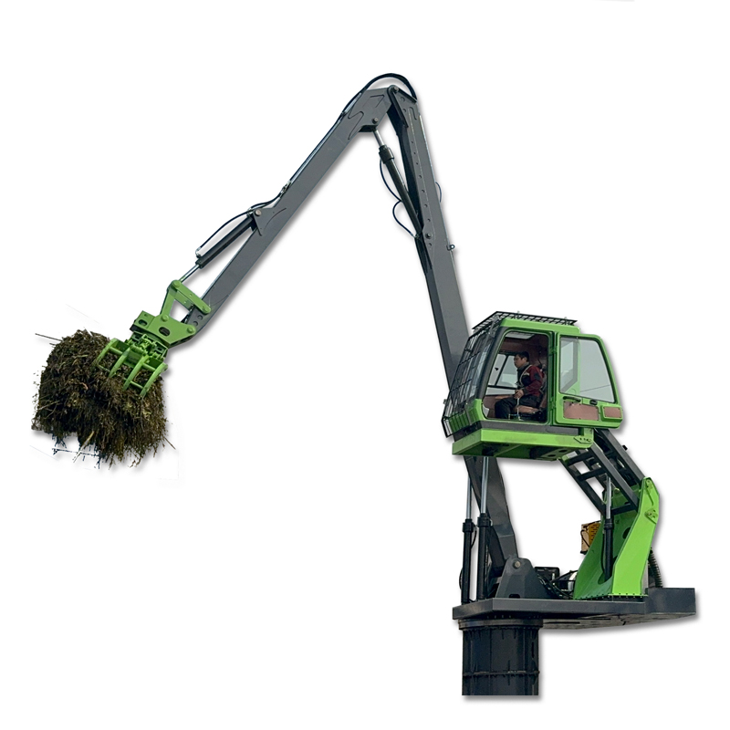 12.5 Meter stationery Steel Grab crane for scrap metal recycling  - 副本