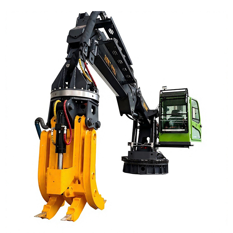 6m telescopic boom stationary grab crane